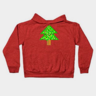 COLOURFUL PINE TREE PIXEL ART Kids Hoodie